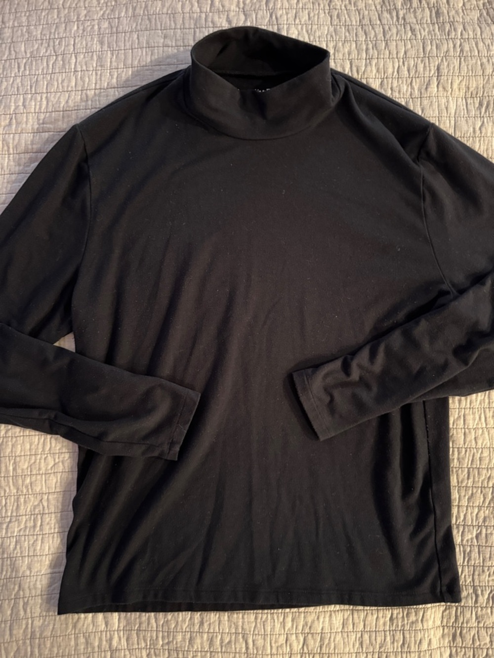 Abercrombie Black Mock Neck Long Sleeve Top Fitted